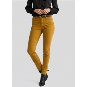 Anthropologie Unpublished Mustard Yellow Skinny Cotton Jeans Size 27